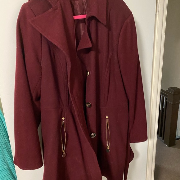 Plus size peplum pea coat - Picture 3 of 3